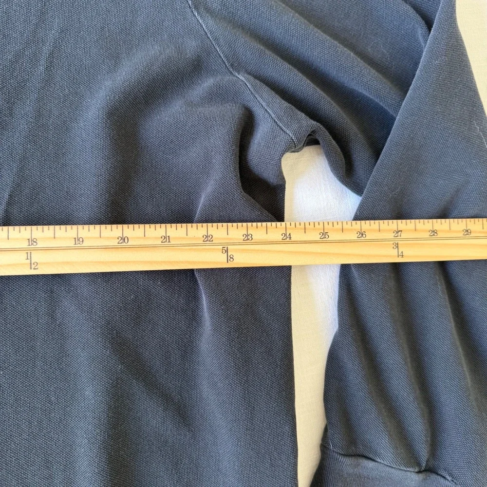Polo Ralph Lauren Mens XXL Black Long Sleeve Pique Polo Shirt Classic Fit